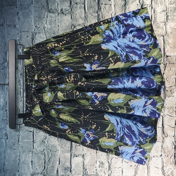 LOFT | Retro Style Ethereal Fairycore Cotton A-Line Floral Skirt - Picture 1 of 10